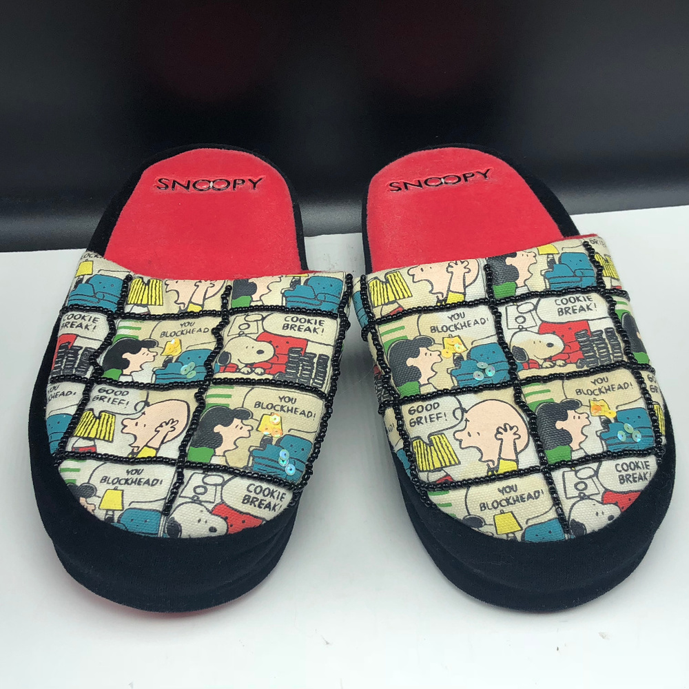 Snoopy Charlie Brown Lucy slip on slipper shoes